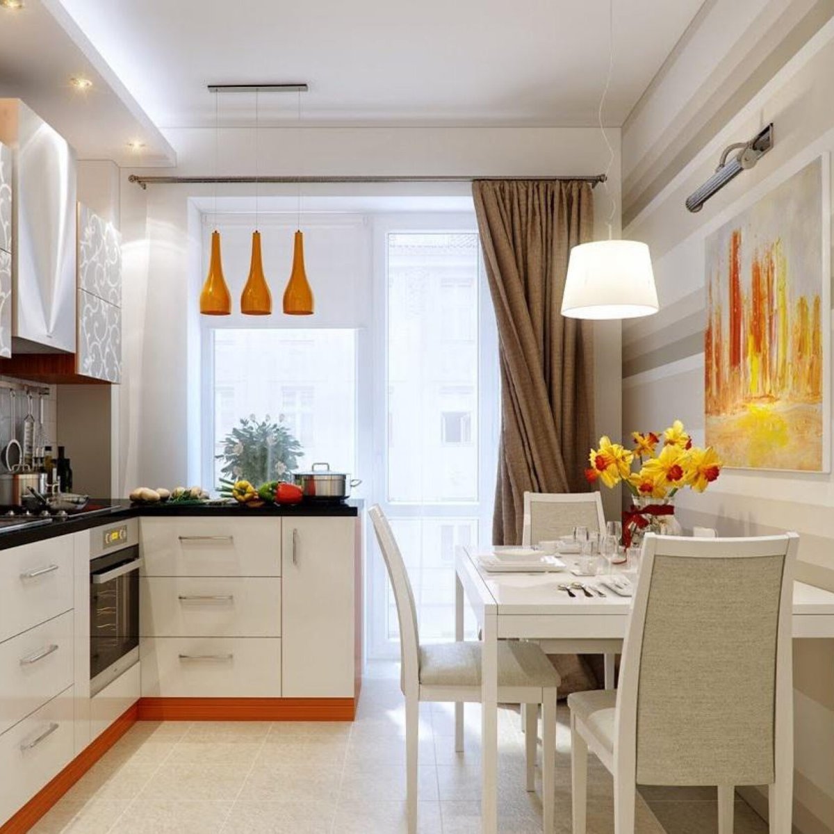 Интерьер кухни 9 квадратов