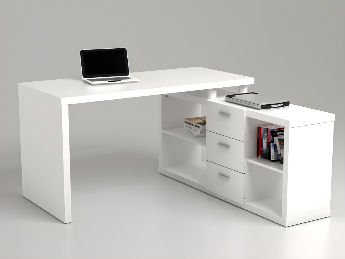 Белый письменный стол современный дизайн