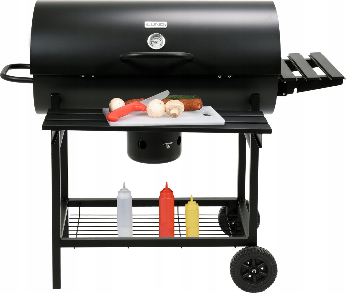 Мангал гриль с крышкой и зольниками сталь 3 мм