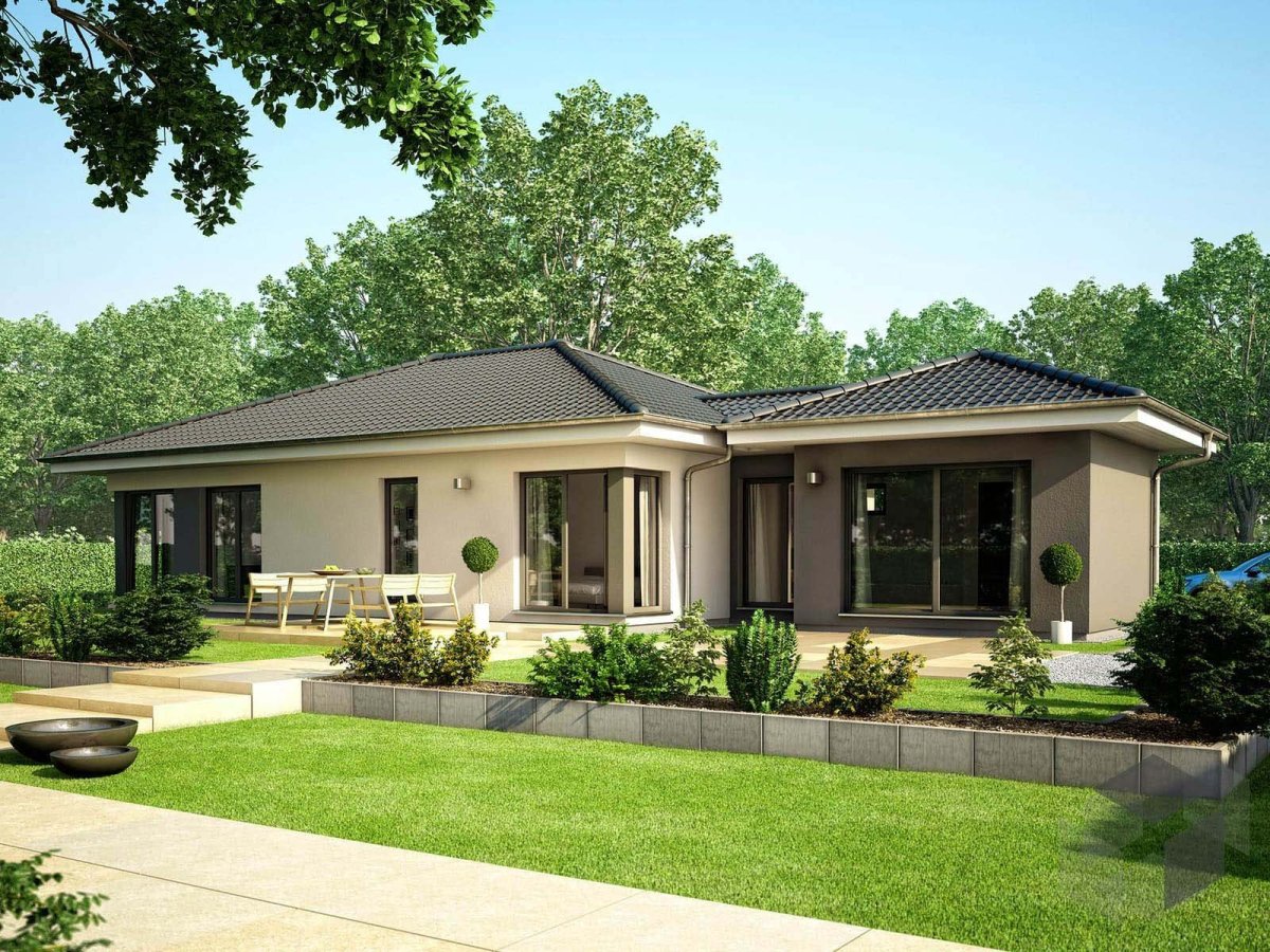 Одноэтажный дом с террасой 100 кв