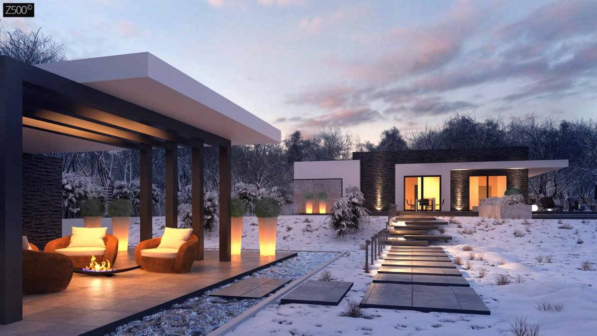 Современные дома с плоской крышей