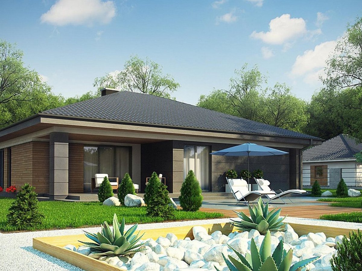 Стильные одноэтажные дома