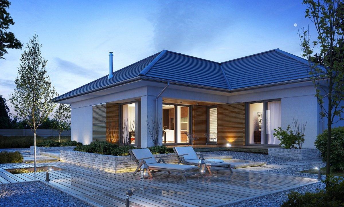 Проект бунгало одноэтажное Модерн