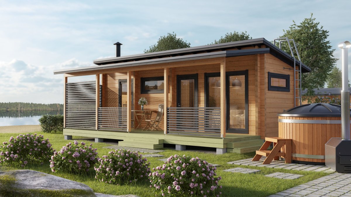 Баня из клееного бруса под ключ 5х4