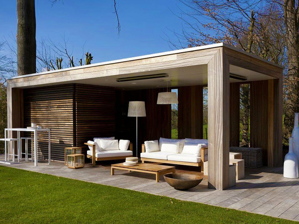 Терраса пергола лаунж зона