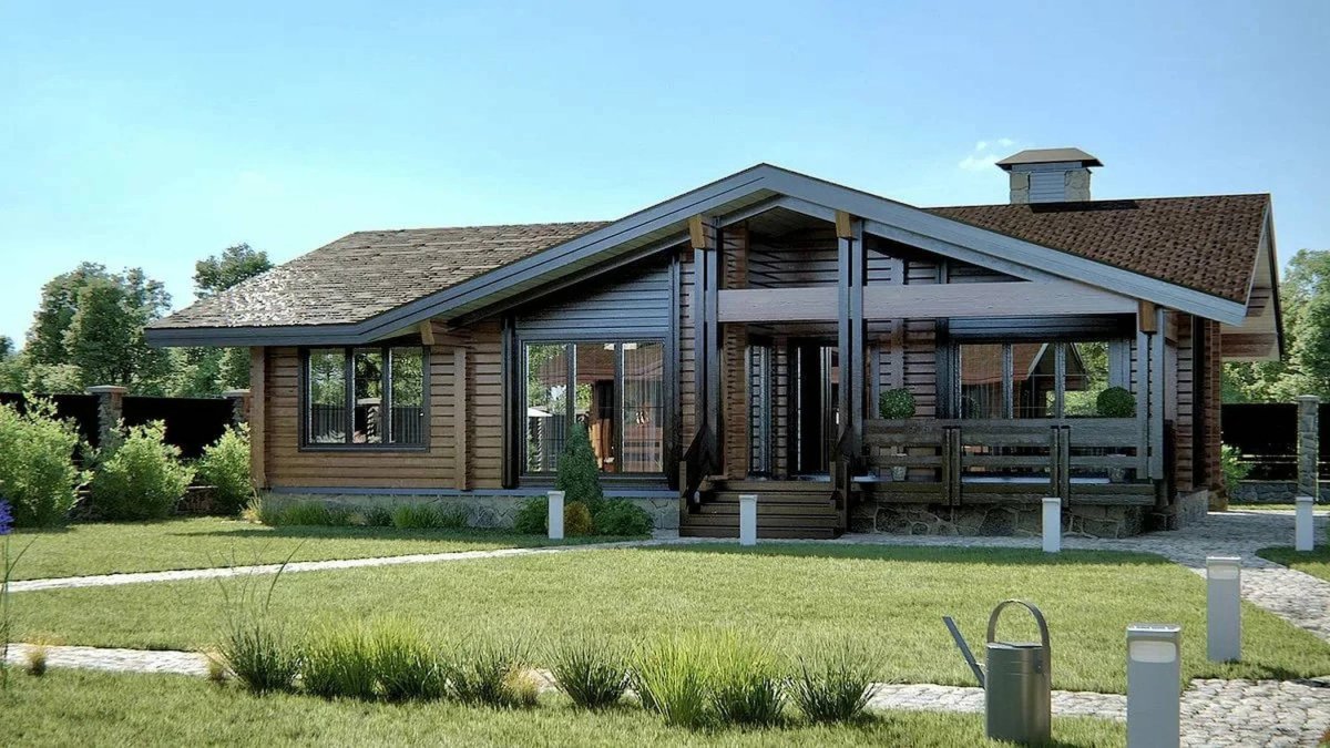 Одноэтажный дом Хонка с террасой