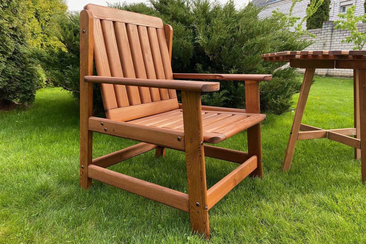 Садовая мебель из массива дерева