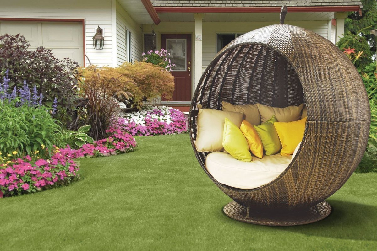 Круглые кресла для сада