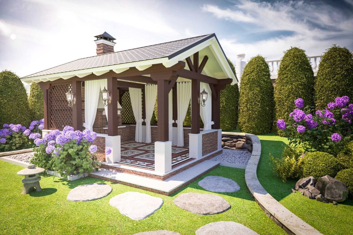 Красивые беседки для дачи
