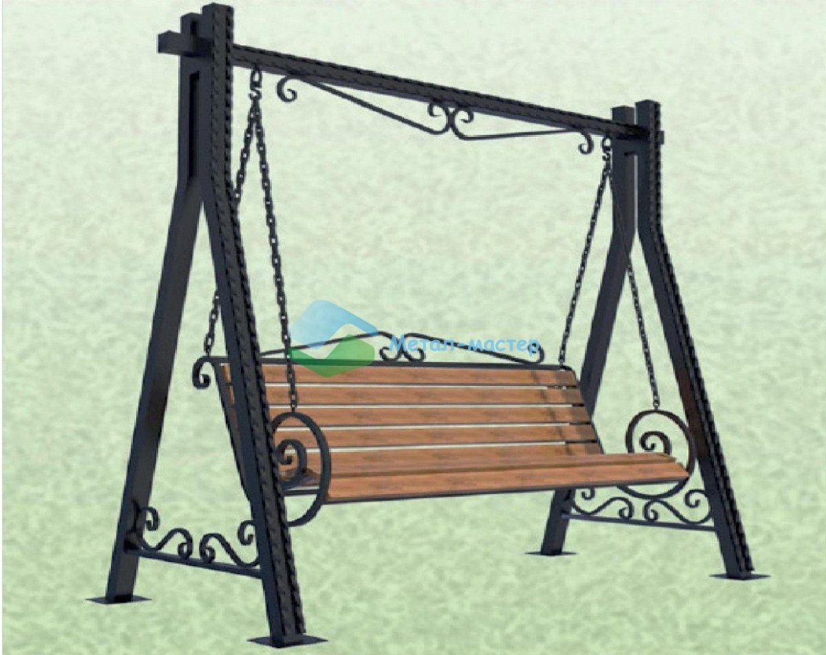 Качели садовые из металла