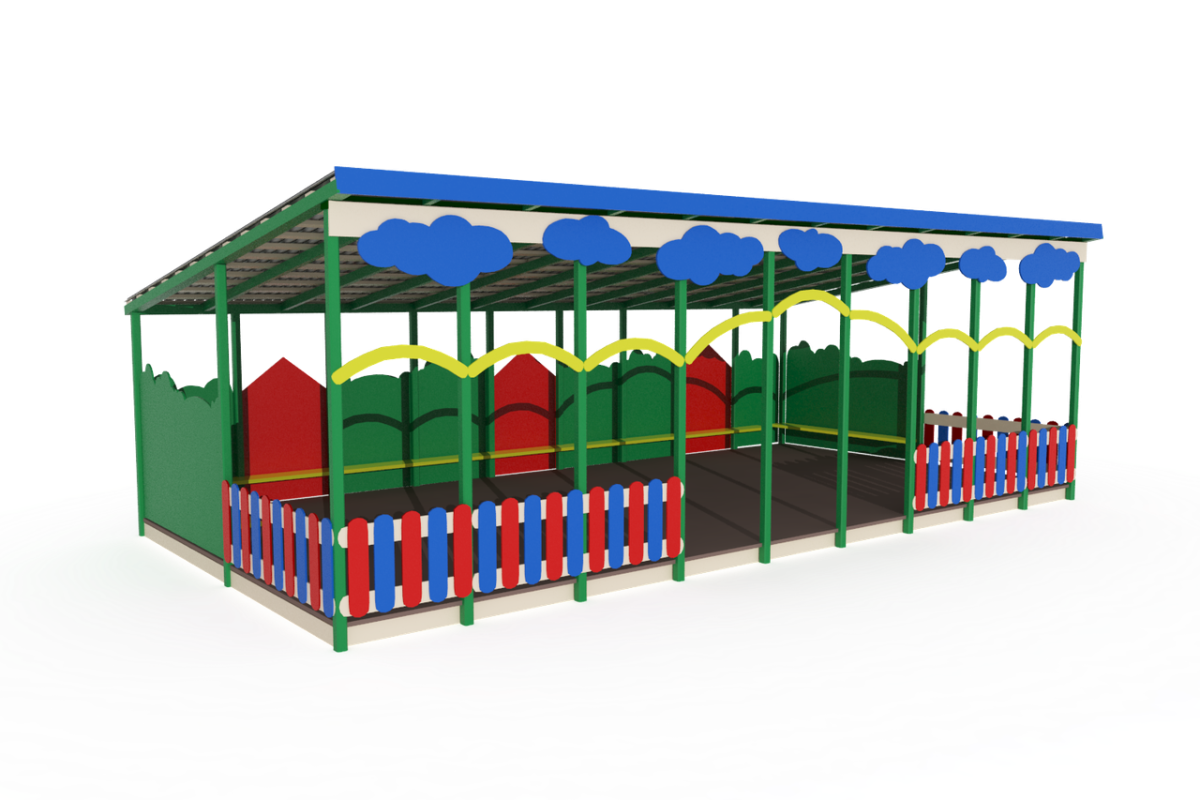 Теневой навес 5х8м