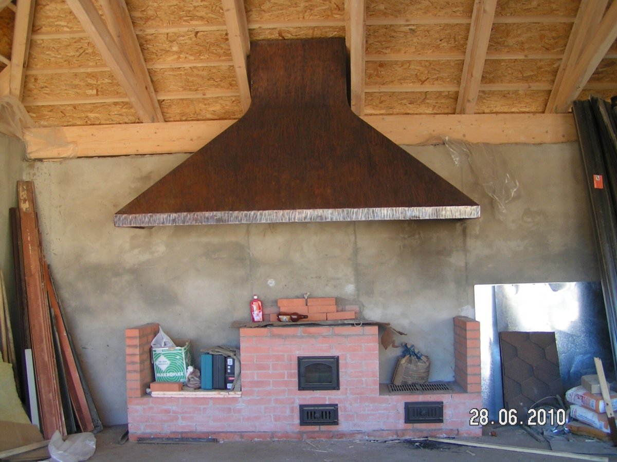 Вытяжка медная для мангала