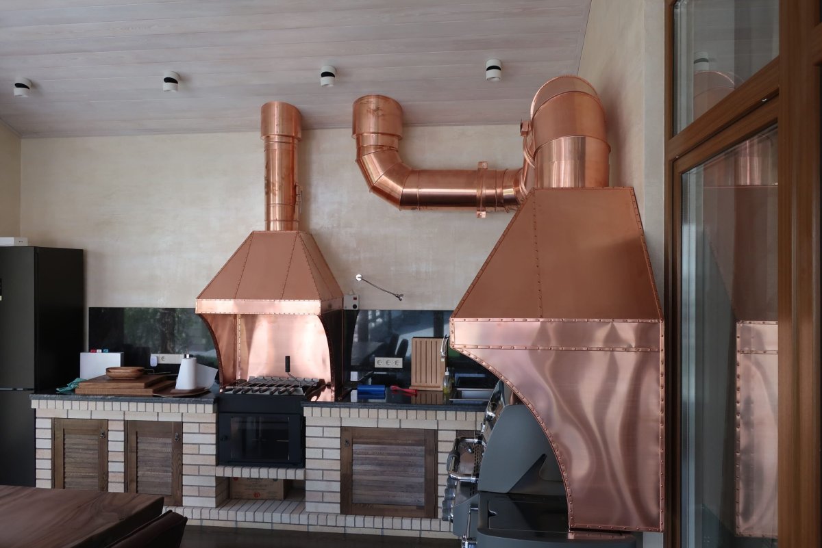 Медная вытяжка для барбекю