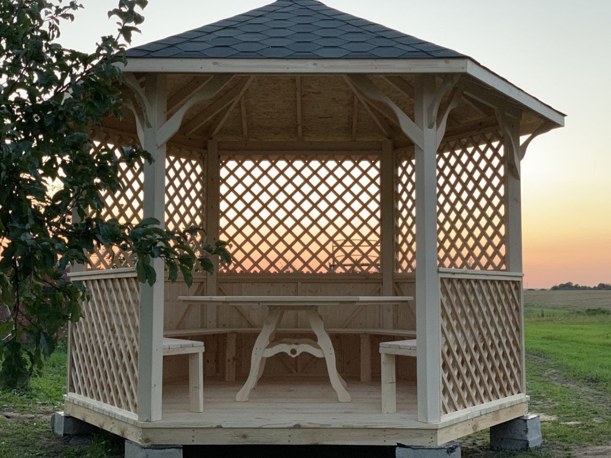 Шестигранной садовой беседки du183