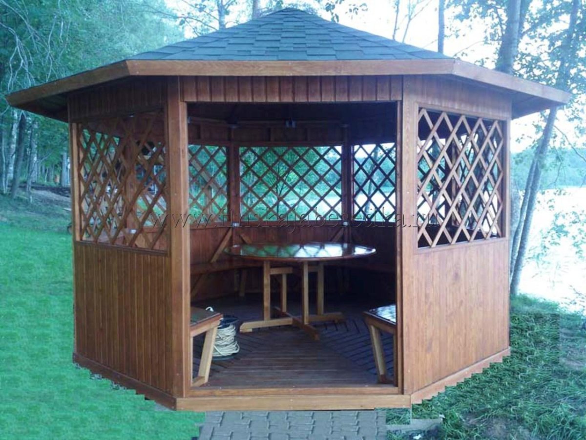 Шестигранная беседка пикник 10