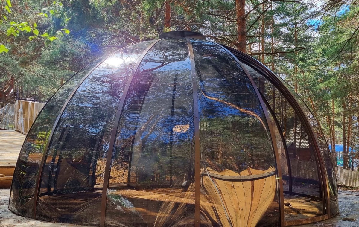 Купольная беседка из поликарбоната