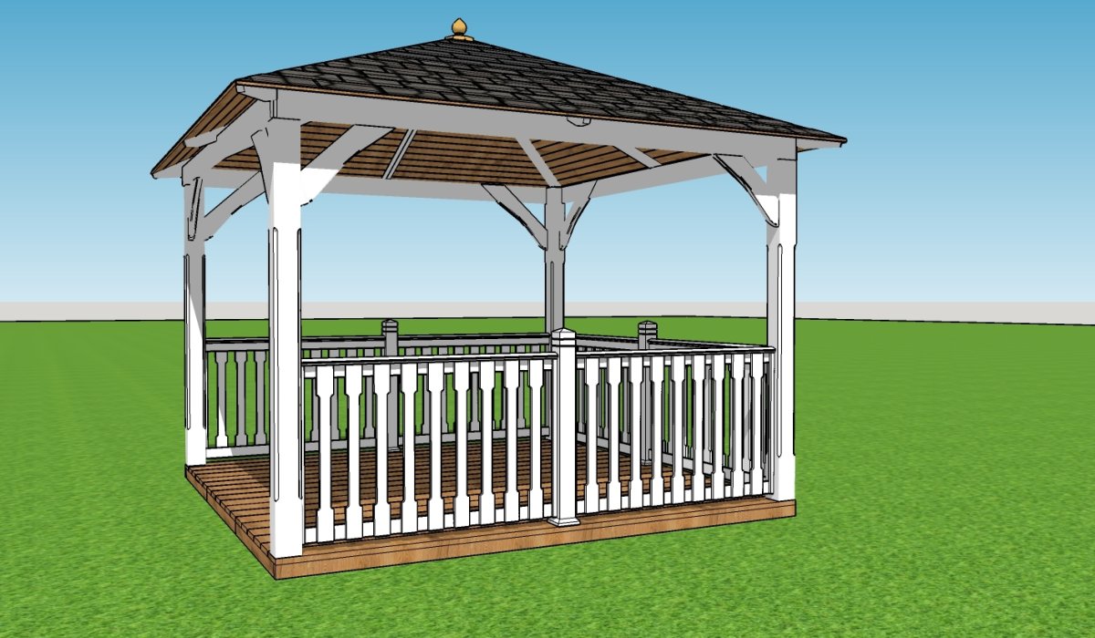 Размеры беседки 3 на 4