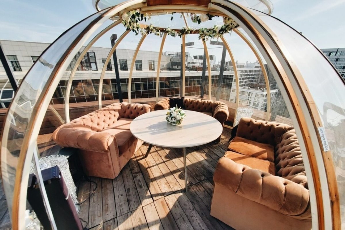 Ресторан под куполом в Москве на крыше