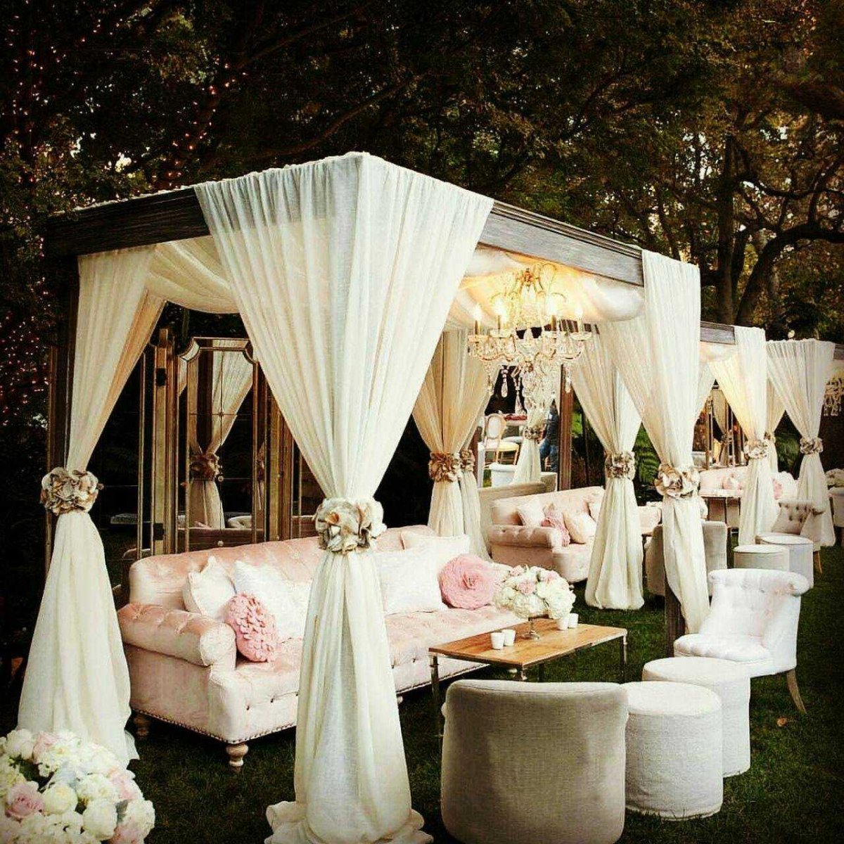 Декор шатра на свадьбу