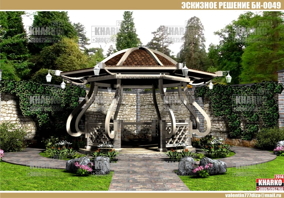 Пергола в китайском стиле