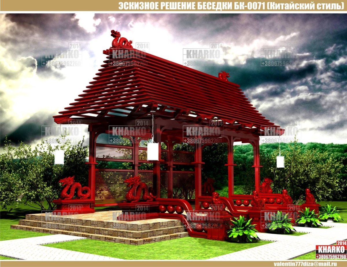 Беседка китайская пагода