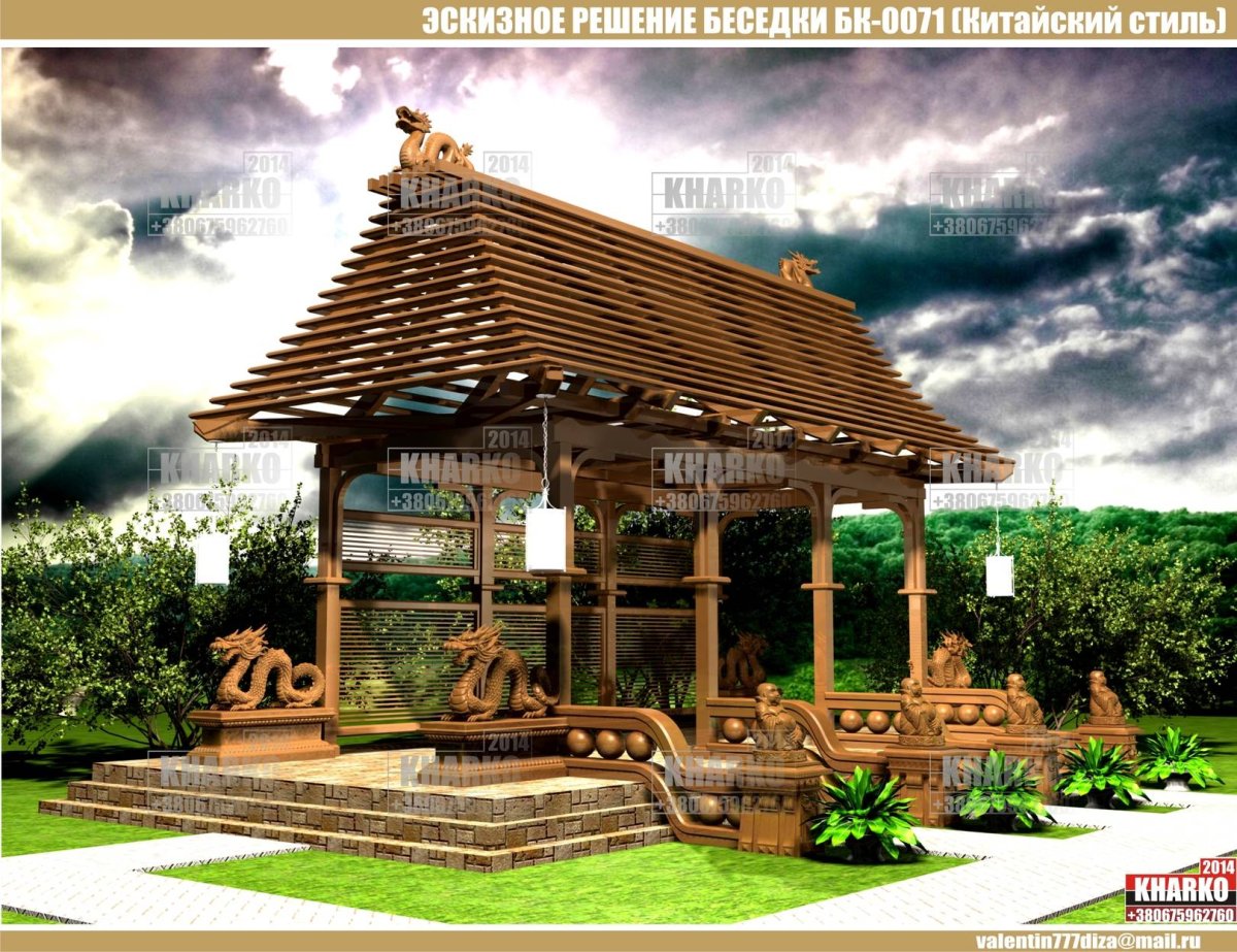 Беседка в японском стиле