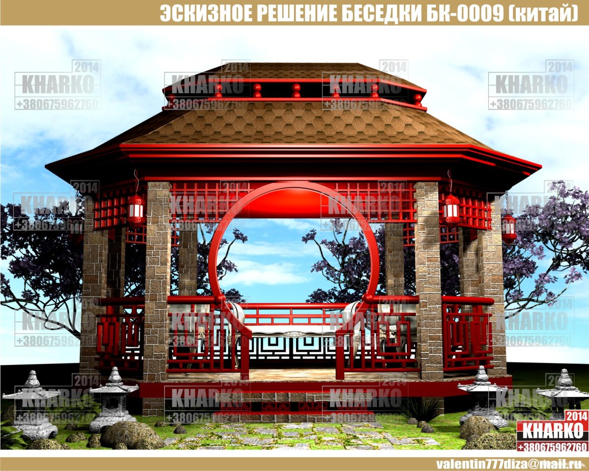 Беседка в китайском стиле