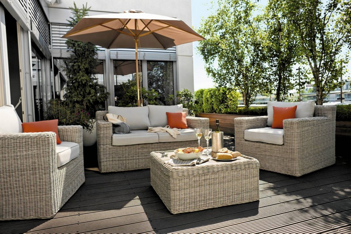 Мебель для веранды и террасы из искусственного ротанга