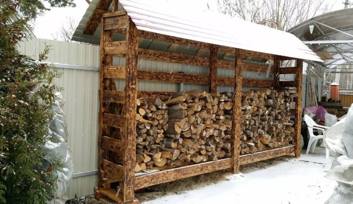 Уличная дровница Vuoksa-Wood «10 сот»