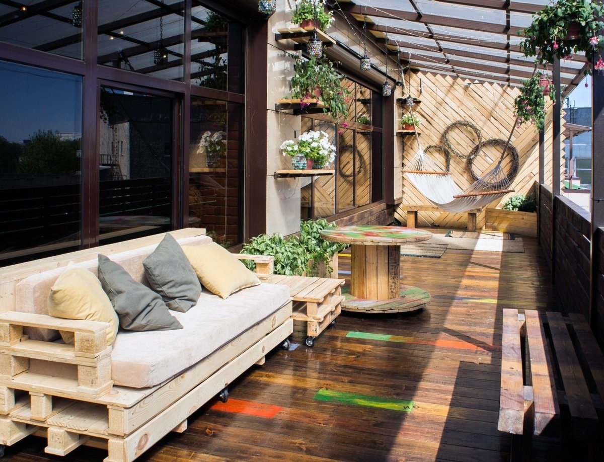 Веранда в стиле лофт