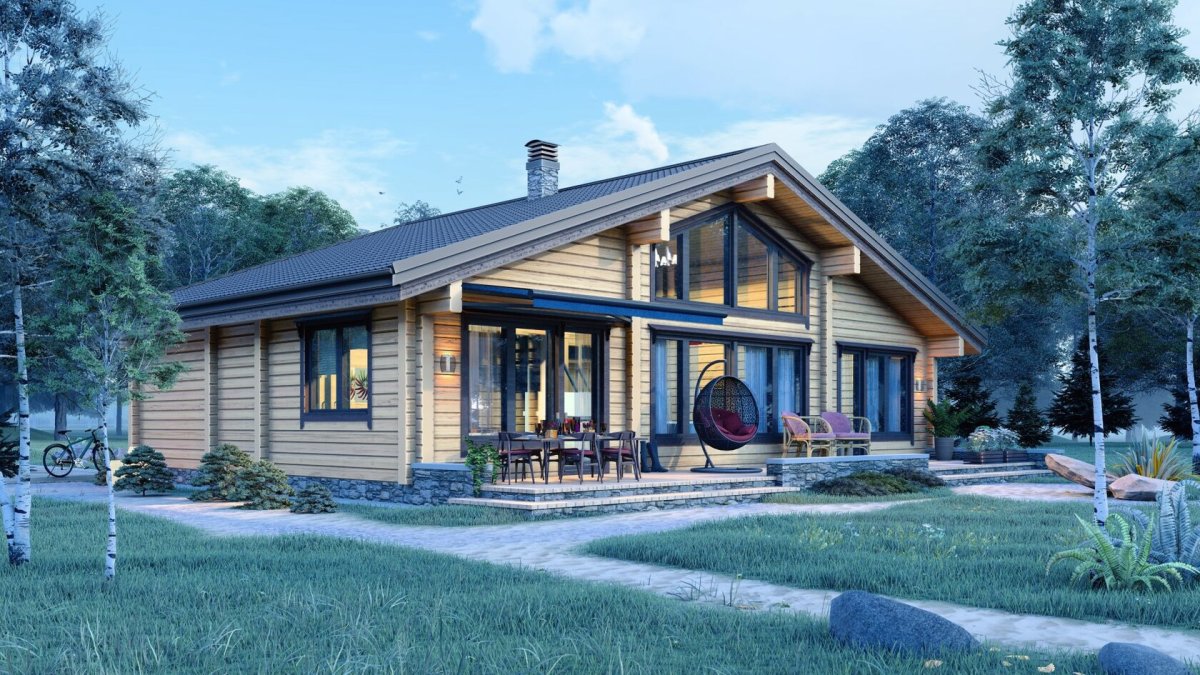 Дом из клееного бруса 250м2 проект