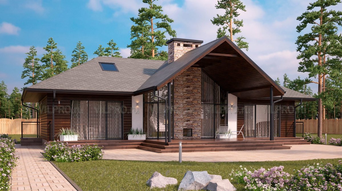 Дом 100 кв Шале фахверк