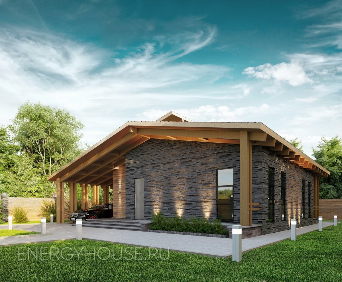 Шале из клееного бруса 100 кв.м