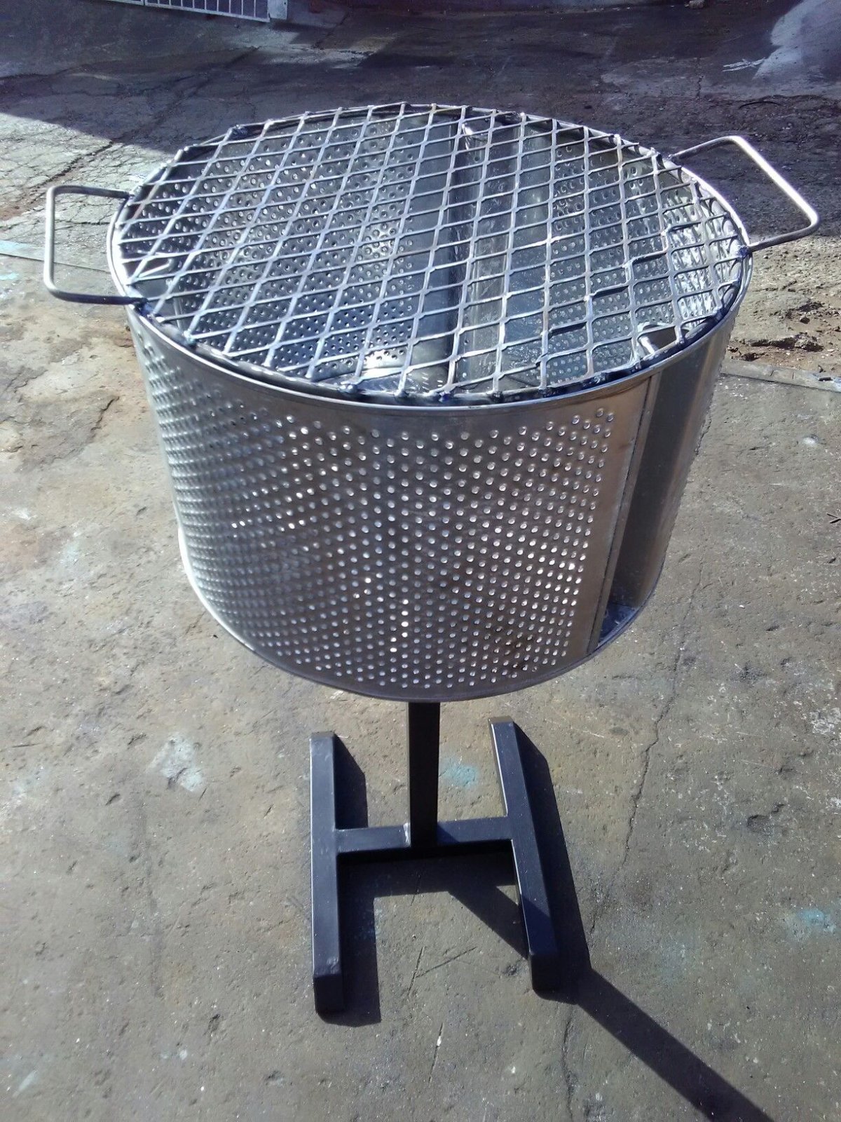 Мангал из стирального барабана