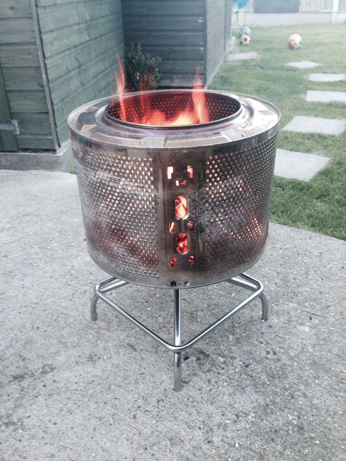 Мангал из центрифуги стиральной машины