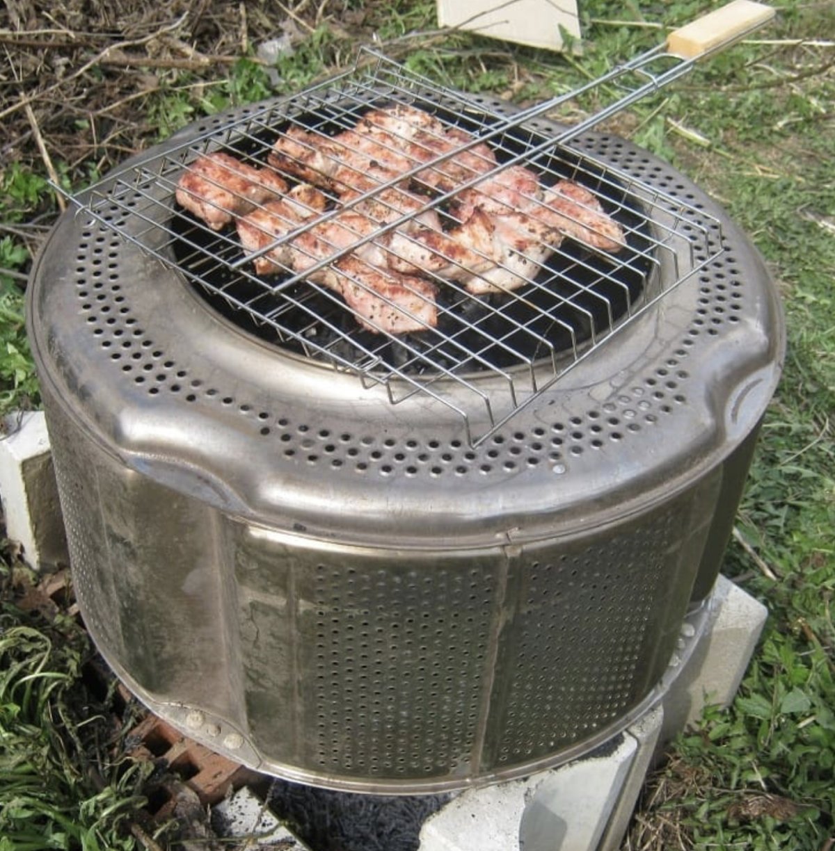 Мангал из барабана стиральной машины