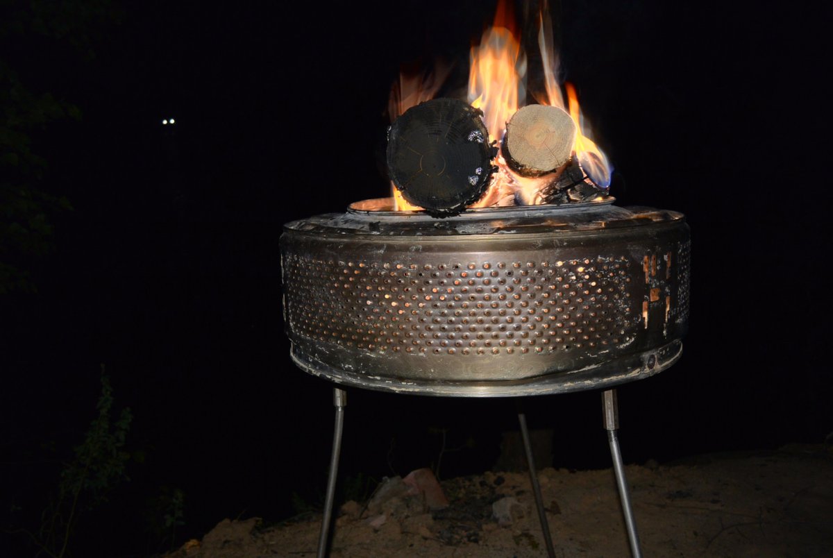 Мангал из барабана стиралки