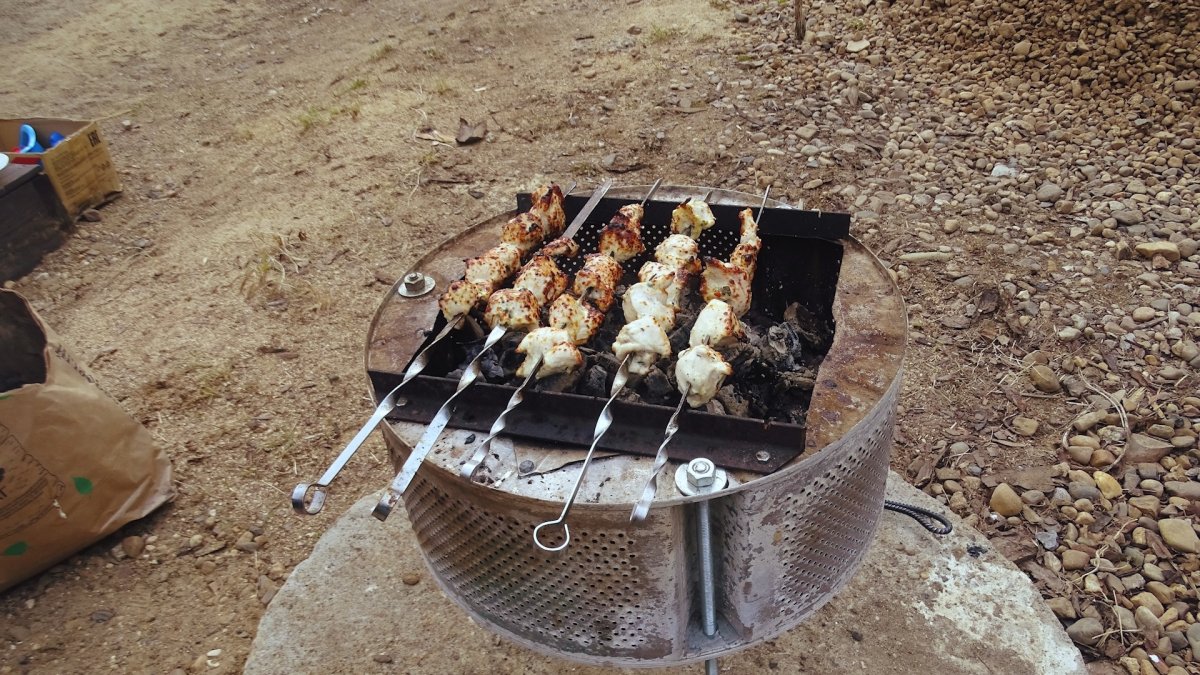 Мангал из стиральной машины