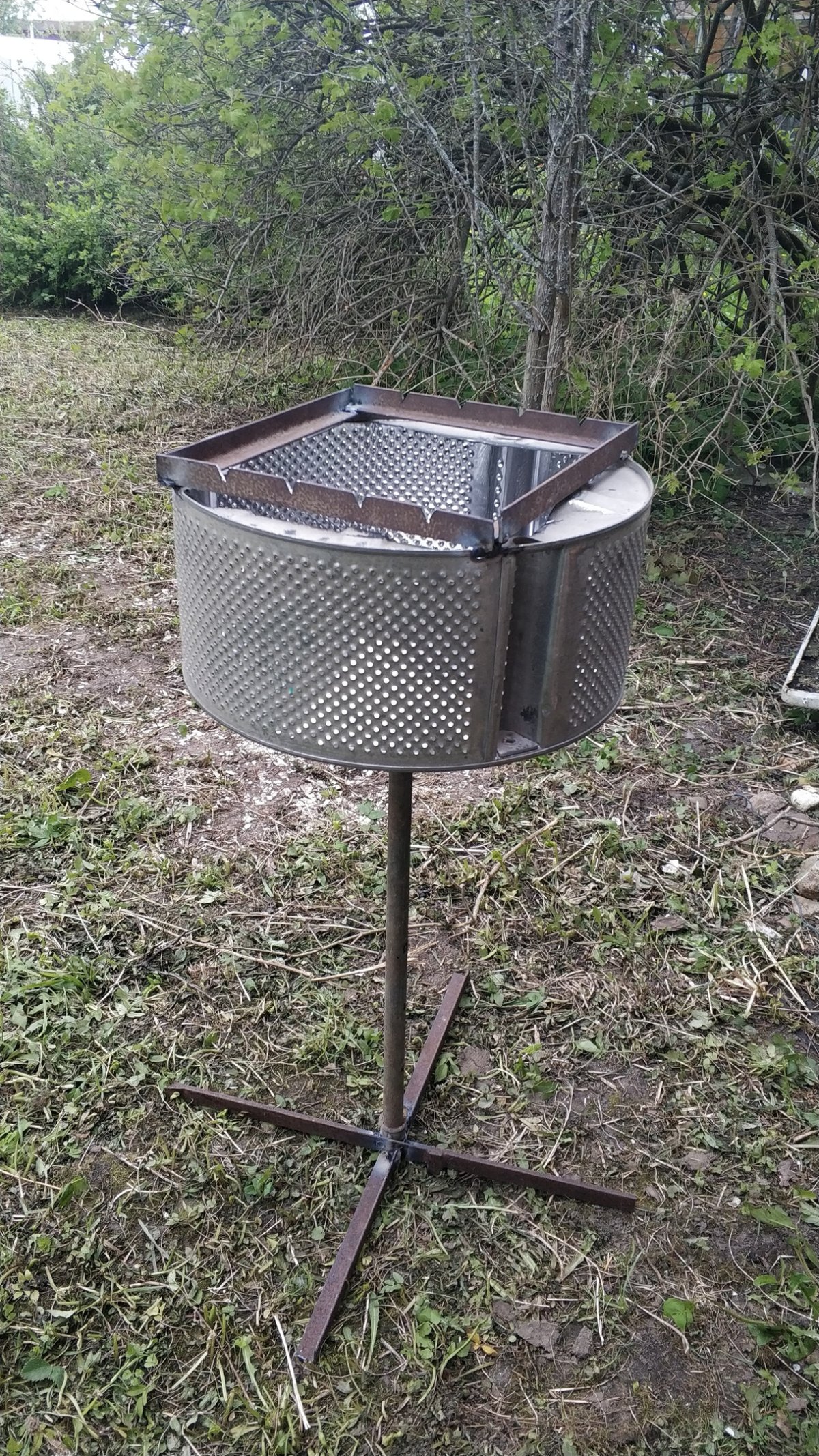 Мангал из баков стиральных машин