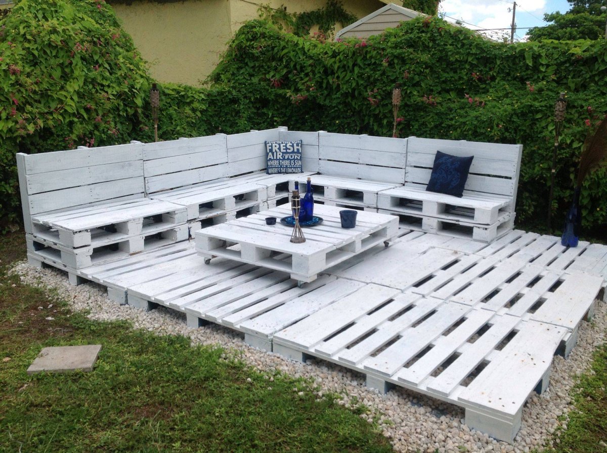Садовая мебель из поддонов