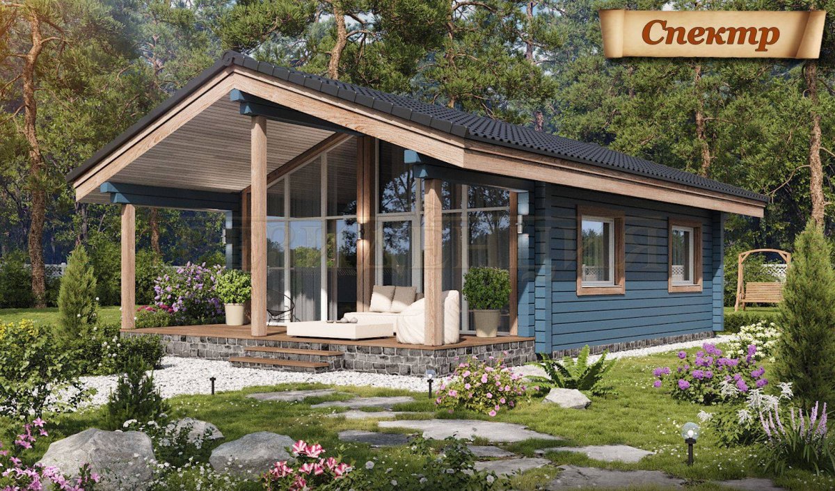 Дом Шале из клееного бруса 100кв м