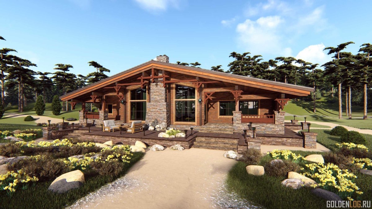 Шале из клееного бруса "Алпин"