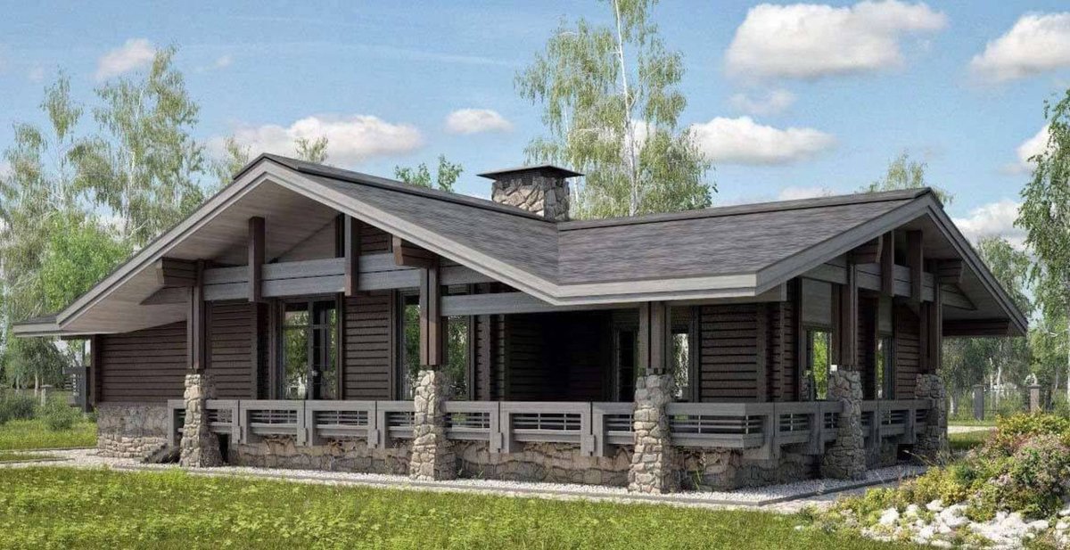 Шале дом из клееного бруса 250 кв