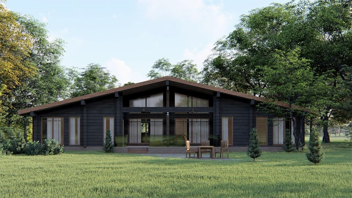 Шале из клееного бруса "Алпин" одноэтажные