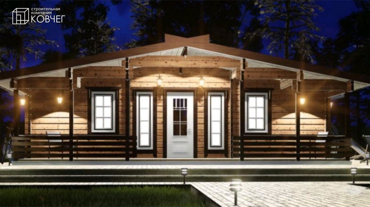 Планы одноэтажных домов Шале с террасой