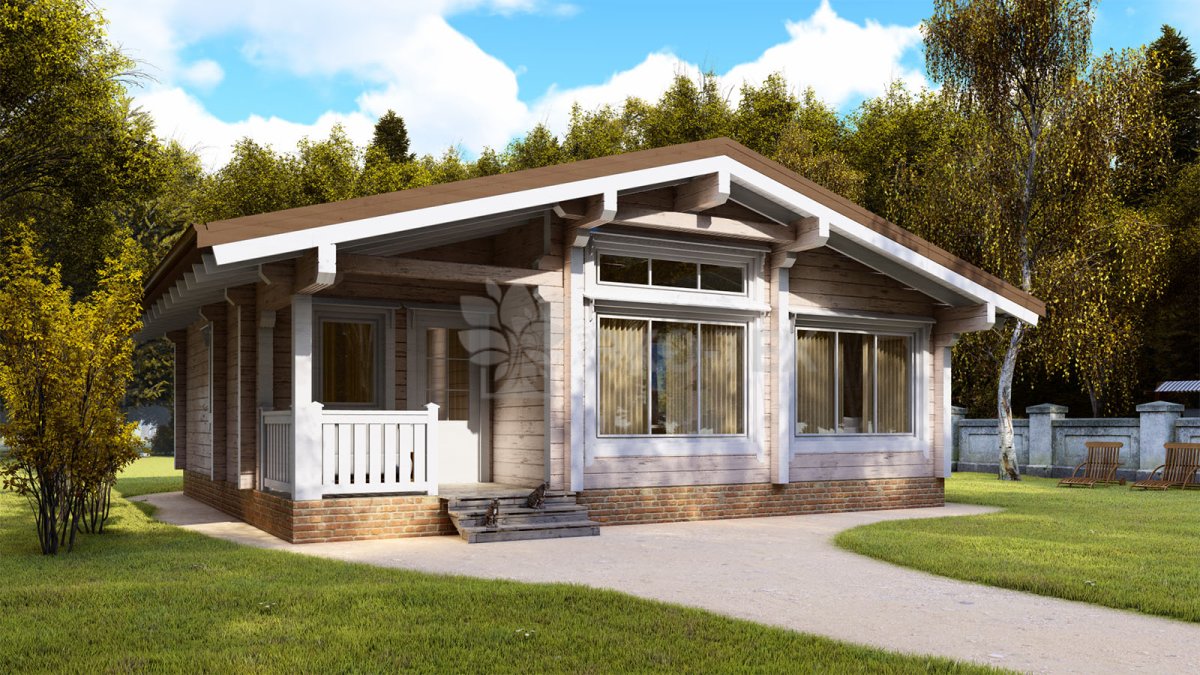 Дом из клееного бруса Шале 100м2