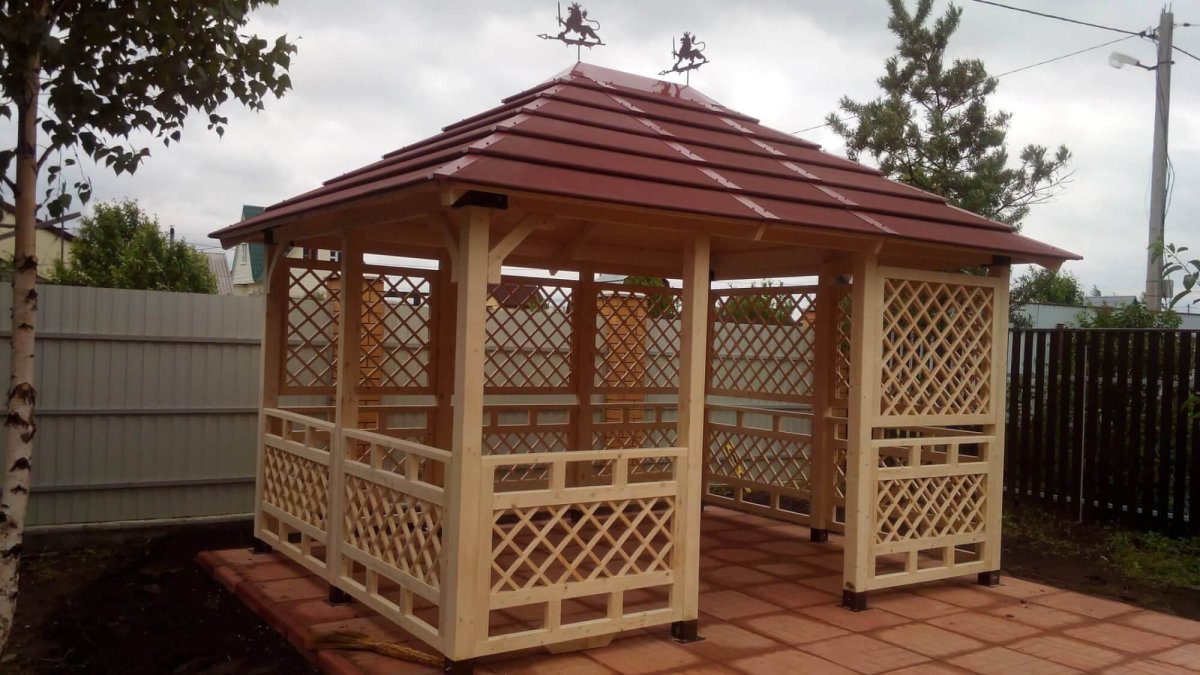 Беседка брусовая Gazebos