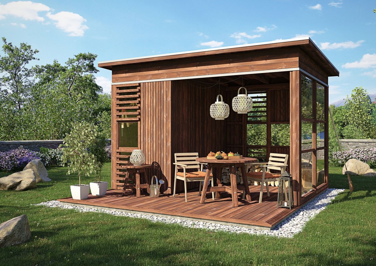 Беседка односкатная 2х4