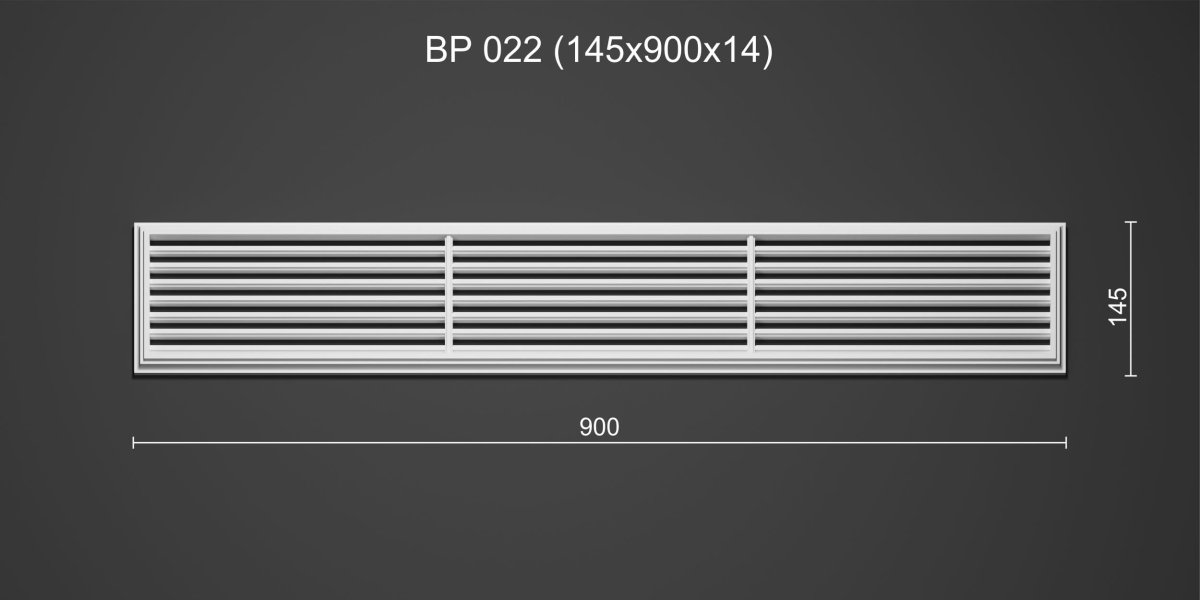 Решётка вентиляционная era 480х100(h)