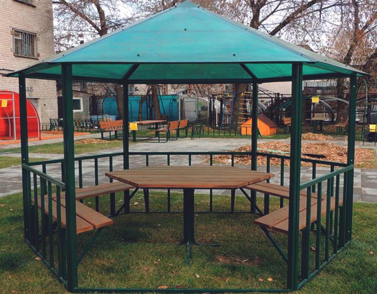 Беседка Садовая металлическая 3мх4м